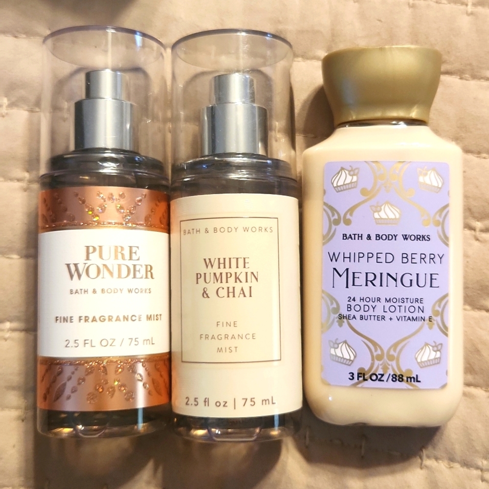 Bath and Body mini lotion and must